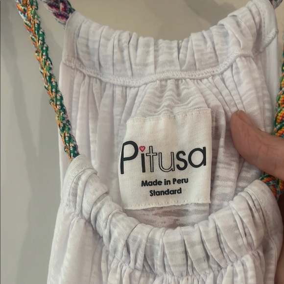 Pitusa Dresses & Skirts - Pitusa White Dress with Multicolor Straps
